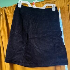 Navy Blue Vintage Talbots Corduroy Mini Skirt